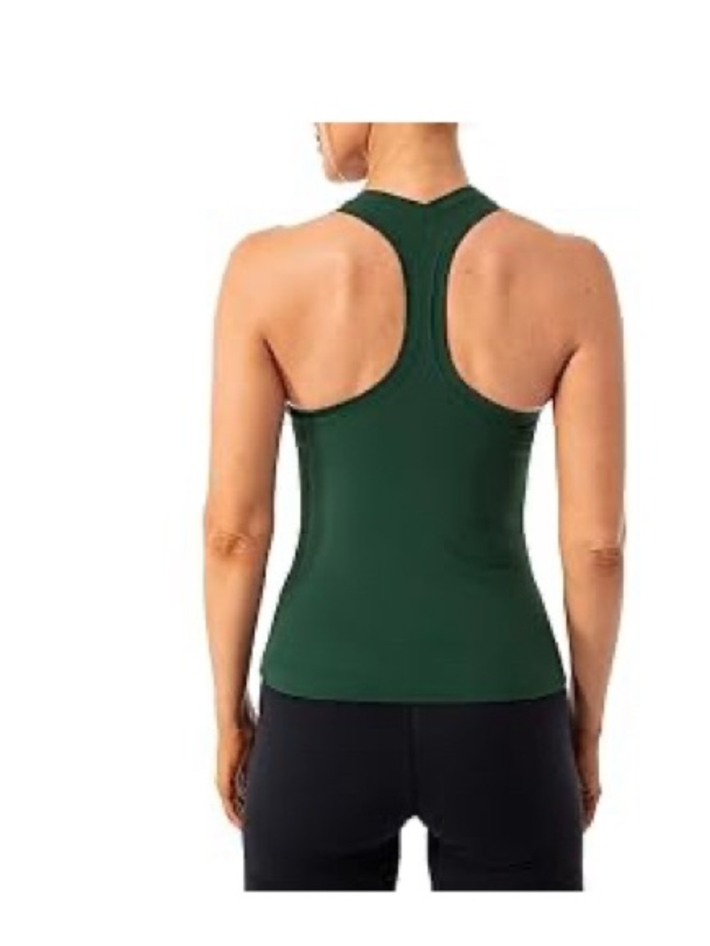 2 pack Women's Racerback Workout Top - Forest Green and Chocolate Brown